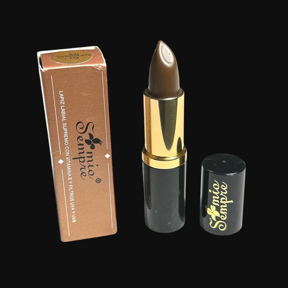 Sempre Mio B04 Cioccolata‎ Lipstick Creamy Vitamin E UVA UVB Protection Rare